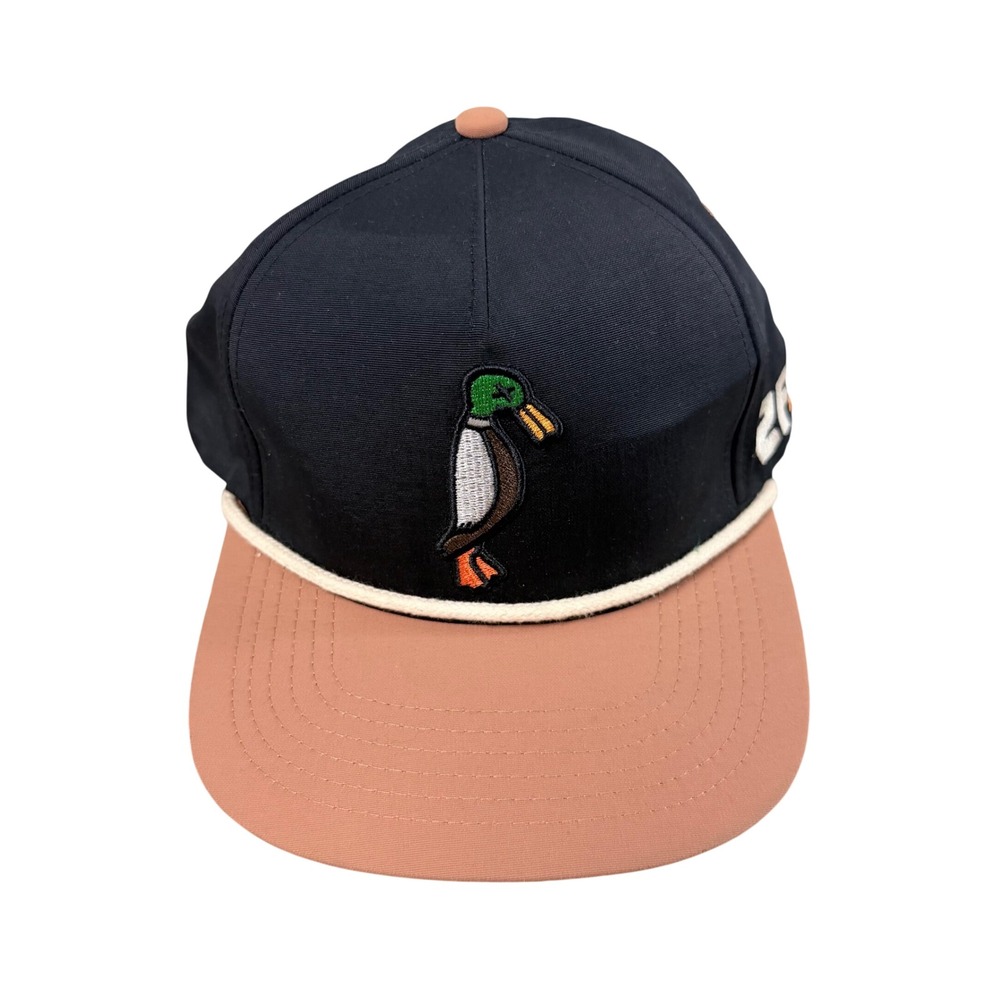 2F.7 Mallard Duck Rope Snapback Hat Morgan Wallen Black Tan Embroidered Cap